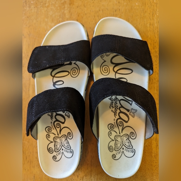 Allegra by PG Lite Sandals, Slip On, Black, Size 42 (10) - Picture 3 of 9